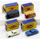 Matchbox Lesney boxed model group of 4 comprising No. 32 Jaguar XK140, No. 65 Jaguar 3.4 Litre,