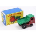 Matchbox Regular Wheels, No.2c Muir Hill Dumper "Muir Hill", dark red, green bucket without silver