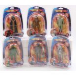 6x Character Online Doctor Who collectable action figures to include: mummy robot, cyberman, Morbius