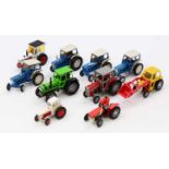 Britains and Corgi Toys tractor group of 10, with examples including a Massey Ferguson 135, a Ford