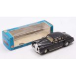 KN Toys Hong Kong No. 666 battery operated Rolls Royce Silver Cloud, black plastic body, with