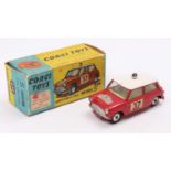 Corgi Toys No.317 B.M.C Mini Cooper with red body and white roof, fitted with yellow interior, jewel