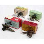 A collection of four various boxed Britains military field guns including a No.1263 Royal