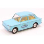 Corgi Toys No.251 Hillman Imp "Jensen's" Promotional Issue, finished in light blue, yellow interior,