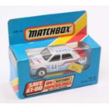 Matchbox Superfast No. 44 Skoda 130LR Rally Car in its original blue window style box (NMM-BE)