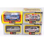 Burago 1.24 scale, Diecast with Steerable Wheels. 0120 Ford Escort XR3 Race #20 in White x 2, 0194