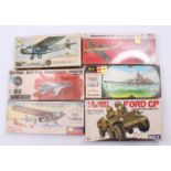 6 various boxed plastic military kits by Airfix, Monogram and others, examples to include Airfix