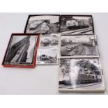 One box containing a large quantity of 8x10" black and white railway photographs, all appear from