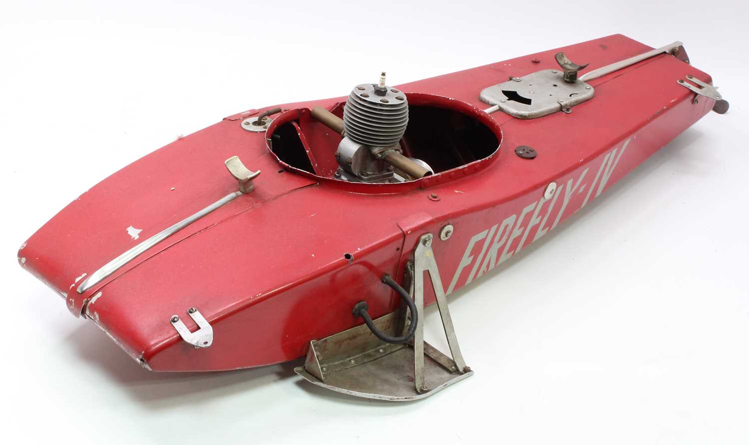 An early 20th century Tethered Hydroplane Boat, titled Firely, circa 1940s, very well made example - Image 2 of 4