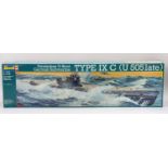 A Revell 1/72nd scale model of a German Submarine Deutsches U-Boat Type IX C (U 505 Late), as new in