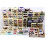 Two boxes containing a quantity of Lledo Days Gone and Matchbox Models of Yesteryear diecast,