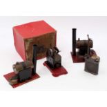 A collection of three spirit fired live steam engines, to include a Latimer Productions model L5,