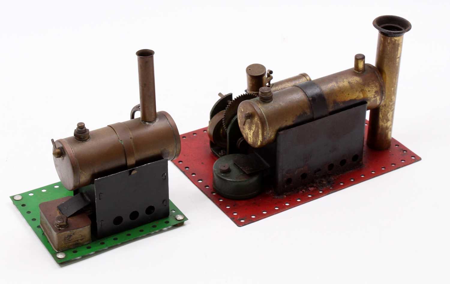 A Bowman Models spirit fired live steam plant group, both examples in heavily used condition with - Image 2 of 2