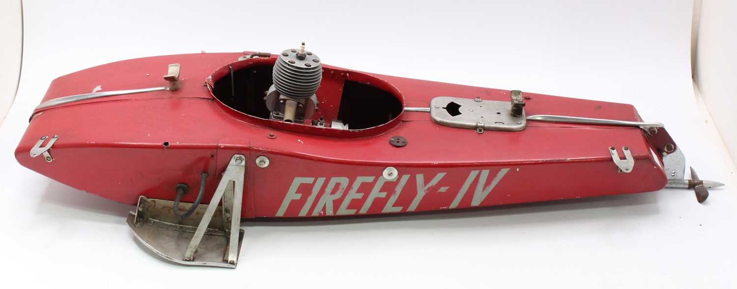 An early 20th century Tethered Hydroplane Boat, titled Firely, circa 1940s, very well made example