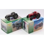 A Universal Hobbies 1/16 scale model tractor group to include the Little Grey Massey Ferguson