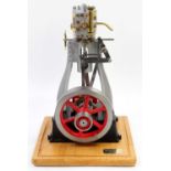 H Clarkson & Son of York vertical single cylinder upright steam engine, comprising 2 inch bore by