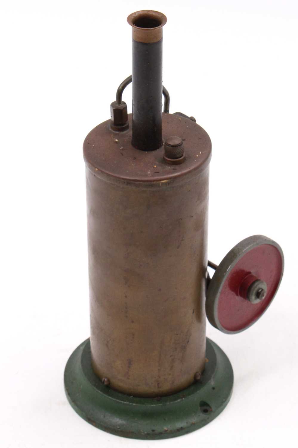 A Burmac Products circa 1947 vertical spirit fired steam engine on heavy weighted base, of usual - Image 2 of 2