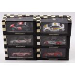 6 boxed Minichamps 1/43rd scale racing cars, with examples including a BMW M1 'Red Lobster', a