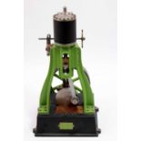 A well-engineered model of a H Clarkson & Son of York vertical single cylinder steam engine,
