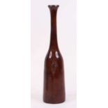 A metal bottle vase, of slender form, h.35.5cm