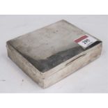 An Edwardian silver clad table cigarette box of rectangular shape having a cedar lined interior,