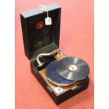 A vintage Broadcast Super Portable record player