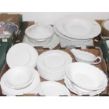 A Royal Cauldon Bristol Garden pattern part dinner service