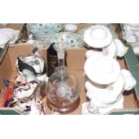 A collection of mixed glassware and ceramics, to include a Royal Doulton character jug