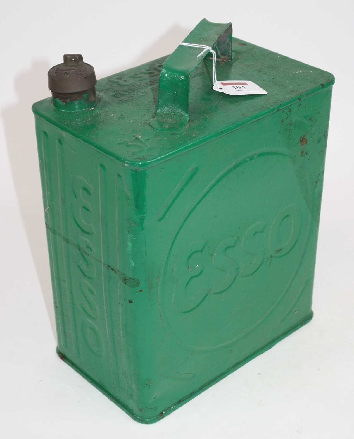 An ESSO green painted advertising fuel can, h.33cm