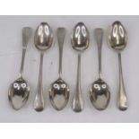 A set of six Victorian silver teaspoons in a Hanoverian pattern, John Edward Bingham for Walker &
