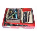 A collection of fountain pens, to include Nova and Unijanitor, Mabie Todd & Co Ltd Swan self-