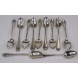 A set of eleven Victorian silver teaspoons, Glasgow 1869, 6.3ozt