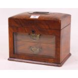 A Victorian walnut jewellery box, w.22cm