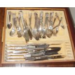 A canteen of silver plated cutlery