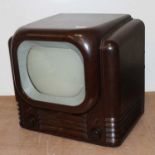 A circa 1950 Bush bakelite model TV22 television, w.39cm (lacking back cover) Seems to be intact.