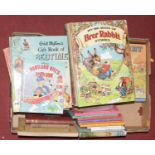 A collection of vintage children's books and annuals, to include Enid Blyton and Rupert Bear