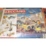 A part-complete Meccano No.5 site engineering gift set