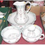 A Winkle & Co Elite wash set, decorated with flowers In good condition overall; appears free from