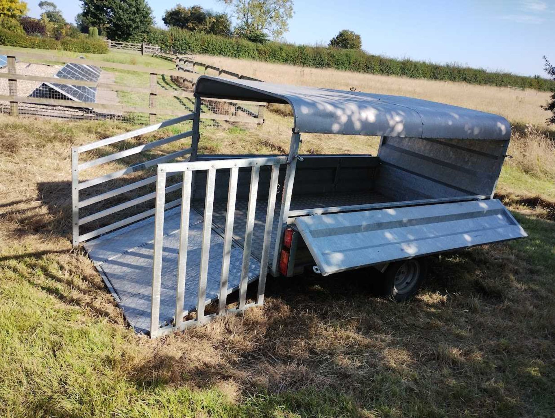 ATV Sheep Trailer with drop sides, dual door and canopy (Located in Gislingham) - NO VAT - Image 5 of 8