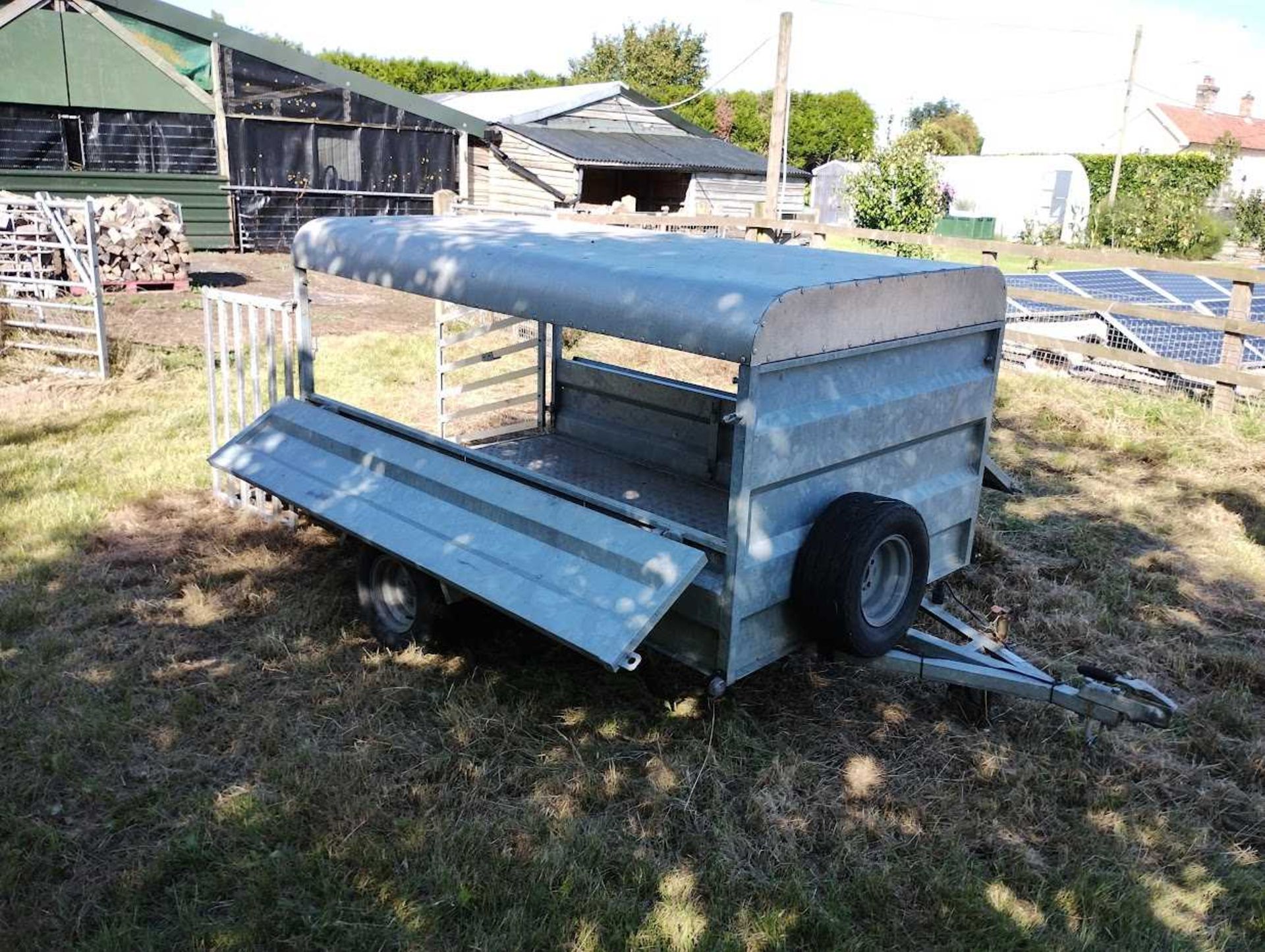 ATV Sheep Trailer with drop sides, dual door and canopy (Located in Gislingham) - NO VAT - Image 8 of 8