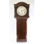 R. Bosworth of Nottingham – a Victorian oak cased droptrunk wall clock, having a signed and