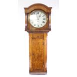 H. Bosworth of Nottingham – an early Victorian oak cased droptrunk wall clock, having a signed white