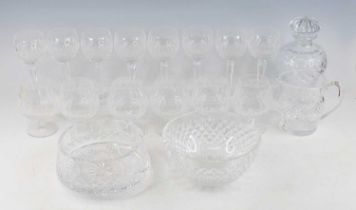 A suite of Waterford Crystal Colleen pattern and other similar glassware, (18)