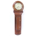 Benjamin Trist of Brixham – a Victorian and later mahogany and fruitwood droptrunk wall clock,