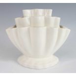 Gerard de Witt (1884-1976) for Fulham Pottery - a 'Coralie' flower vase, with fluted rim and