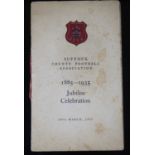 A Suffolk County Football Association 1885-1935 Jubilee Celebration programme, signed to the back