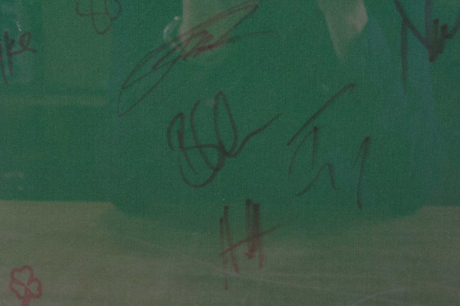 Rugby Union, a multi signed London Irish team shirt from the 2014-2015 season, mounted for - Image 4 of 4