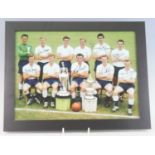 Football, Tottenham Hotspur, a 29 x 39cm colour photograph of the 1960/61 double winning team,