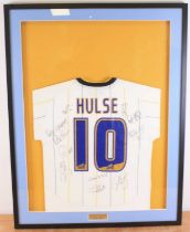 Football, a Leeds United shirt from the 2005/2006 season no. 10 for Rob Hulse, signed by Hulse and