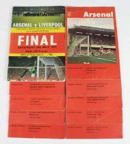 A collection of football matchday programmes to include F.A. Cup Final 1971 Arsenal v Liverpool,